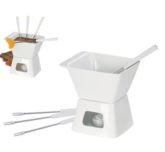 Fondue čokoládové z porcelánu GUSTITO, pro 4 osoby